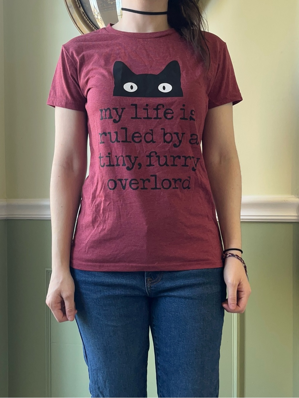 Instant Message My life is ruled by a tiny furry overlord cat t shirt